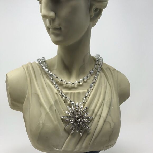 Graziano Vintage faceted glass double strand. - Picture 1 of 5
